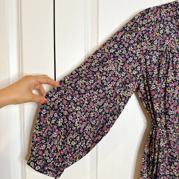 J.CREW -NWT- Button-Up Mini Dress Ditsy Floral Sunny Meadows | Small - Picture 8 of 15